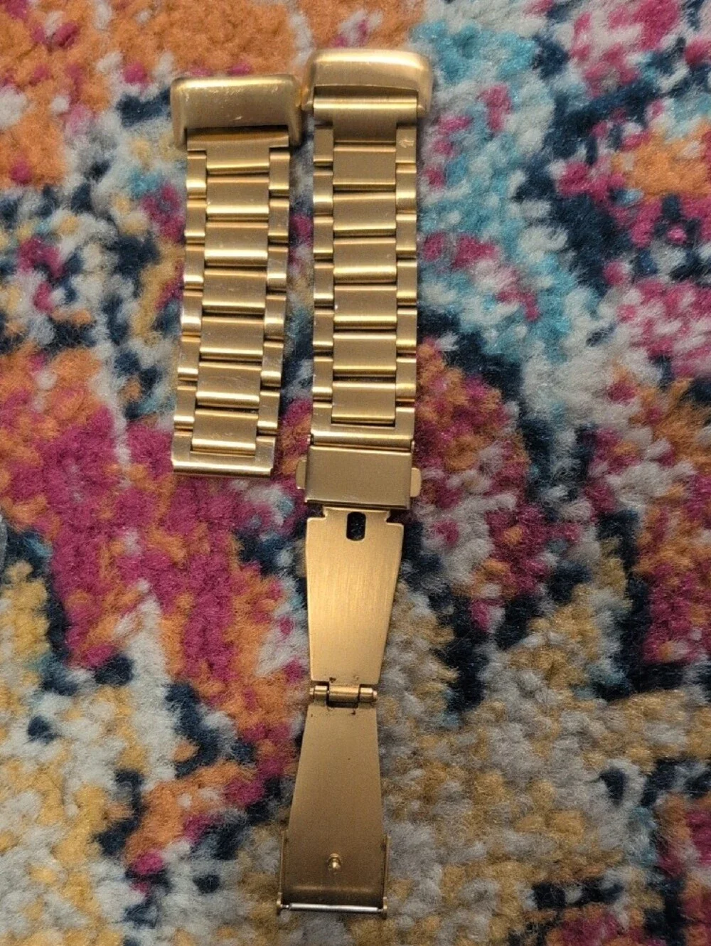White Silicone Band & 2 Gold Stainless Steel Replacement Smartwatch Bands
